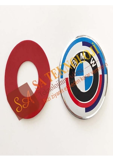 Bmw direksiyon logo 47 mm Aliminyum(NewType Mavi-Beyaz)