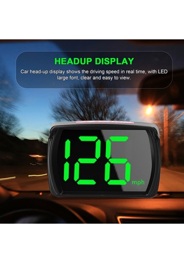 Geeksen Araç Hud Göstergesi - Gps Hız Ölçer, Led Büyük Yazı, Gündüz/gece Net Görüş