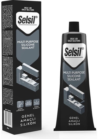 Selsil Genel Amaçlı Tüp Silikon Beyaz 50 Ml.