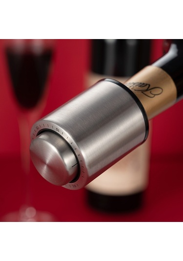 Sones Metal Toz Geçirmez Kapalı Vakumlu Şarap Şişesi Kapağı Tıpası Diğer