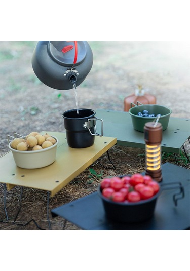 Dolıty Kamp Masası Katlanır Bacaklar Taşıma Çantası Haki Haki Çok Renkli