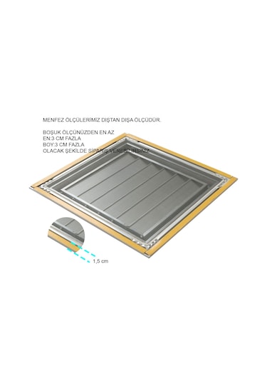 Winlüx Beyaz Boyalı Alüminyum Menfez Banyo Wc Havalandırma (427603709)