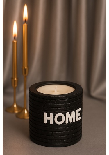 Dekoratif Kokulu Mum Home Siyah Home