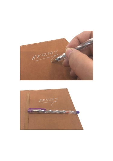 Ekoset Gümüş Deri Kalemi 2 Adet ve 100 Adet Kalem içi