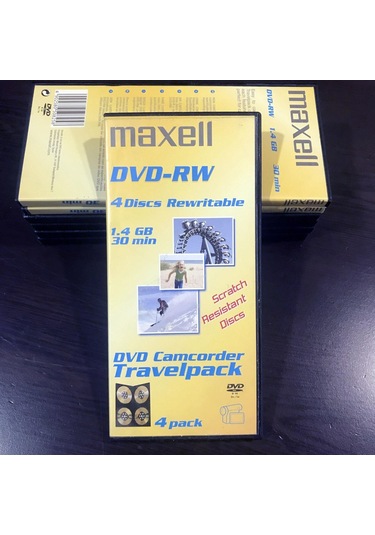 Maxell DVD-RW 4x8 CM Camcorder Disc Travelpack 30 DK Dwd - Rw