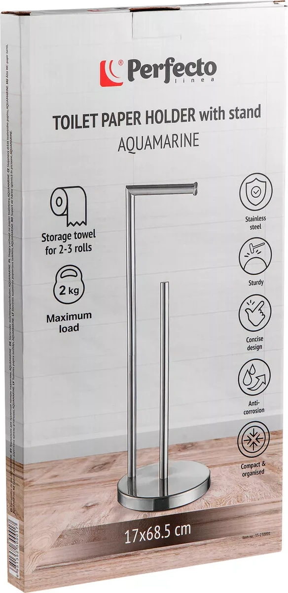 Perfecto Lınea Tuvalet Kağıdı Tutacağı Yer Tipi 17x68,5 Cm 181313023 Krom