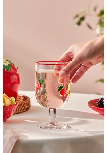 Karaca Strawberry Kadeh 390 ml Kırmızı