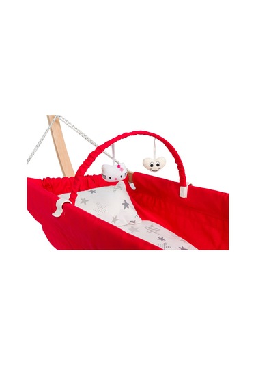 Holmen Fethiye Cibinlikli Ahşap Hamak Kırmızı