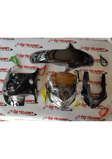 Mh Drift Grenaj Far Seti+Yarasa Çamurluk+Sakal+Bıyık Set Siyah Gold