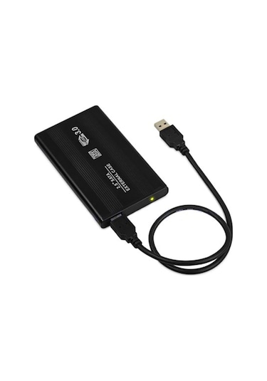 2.5 Hdd Kutusu Usb 3.0 Hardisk Kutusu Metal Gövde Harici Kutu - Siyah
