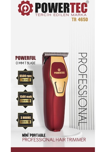 Powertec TR-4650 Mini Profesyonel Tıraş Makinesi