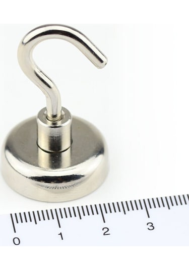 25mm Mıknatıs Güçlü Neodyum Askı Kanca Mıknatıs Tekli Paket N35