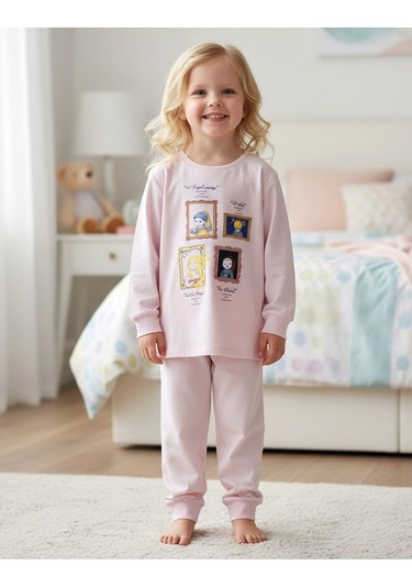 Kız Çocuk Pijama Takım St09547 Pembe