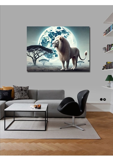 Kanvas Tablo Aslan Ve Afrika 70cmx100cm