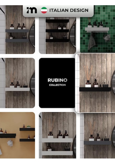 Incanto Metallico Dilimsiz Banyo Rafı 1 Adet 207234826 Siyah