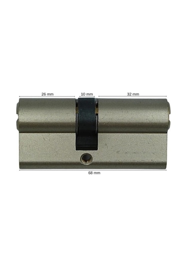 Barel Kilit Göbeği Silindir, Zamak, Nikel, 68 Mm
