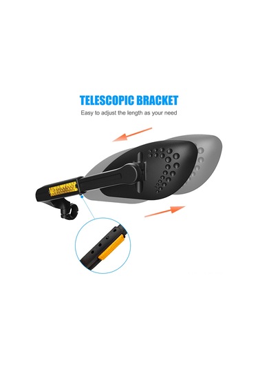 Yifomall Sağ Taraflı Mavi Bisiklet Geribakıcı - 360 Derece Döner, Genişletilebilir, 21-26 Mm Direksiyon Uyumlu, Çelik Lensli, Bisiklet/scooter İçin