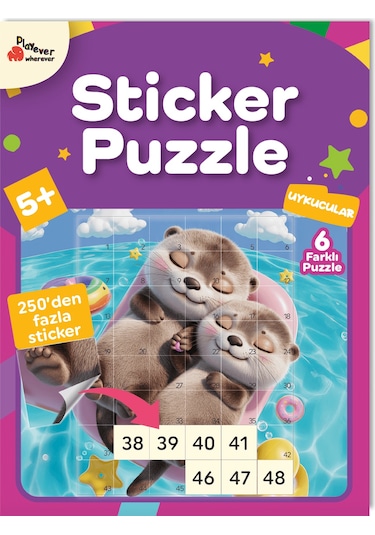 Playever Sticker Puzzle - Uykucular, Çıkartmalı Yapboz Etkinlik Kitabı