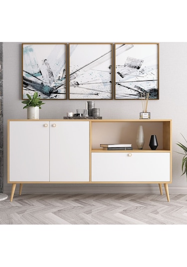 Floradesign Zara Konsol / Konsol / Çok Amaçlı Dolap 160 Cm Meşe