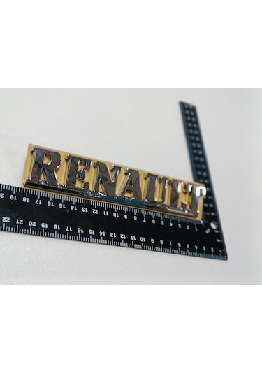 Renault Clio 2 1998 2012 Uyumlu 175mm Renault Krom Bagaj Yazısı Tırnaklı Ve Bantlı