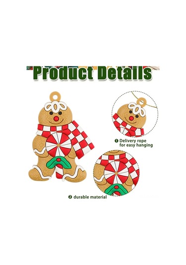 Springsun Modern Minimalist 12 Adet Pvc Kürdan Manzaralı Noel Asısı - Büyük 9.5cm Ve Küçük 6.4cm Boylar, Kahverengi Rengi, Noel Ağacı, Ev Dekorasyonu İçin