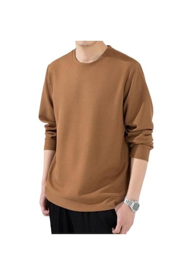 Erkekler Sonbahar Bahar Üst Düz Renk Yuvarlak Yaka Uzun Kollu Gevşek Kalın Yumuşak Kazak Rahat Orta Uzunlukta Basit Stil Elastik Erkek Kazak Camel Erkekler Sonbahar Bahar Üst Düz Renk Yuvarlak Yaka Uzun Kollu Gevşek Kalın Yumuşak Kazak Rahat Orta Uzunlukta Basit Stil Elastik Erkek Kazak Camel