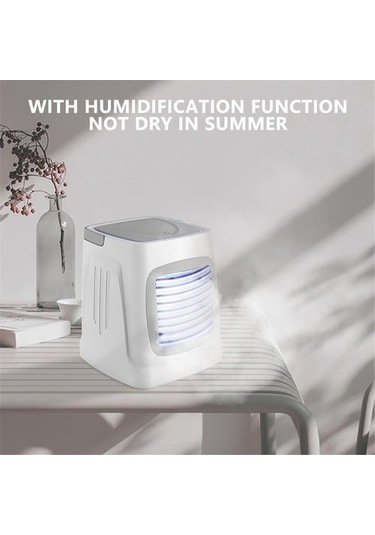 Taşınabilir Mini Klima Soğuk Soğutma Yatak Odası Artik Soğutucu Usb Fan Masaüstü Masa Hava Soğutma Fanı Sistemleri Parçalar 7818 Gri