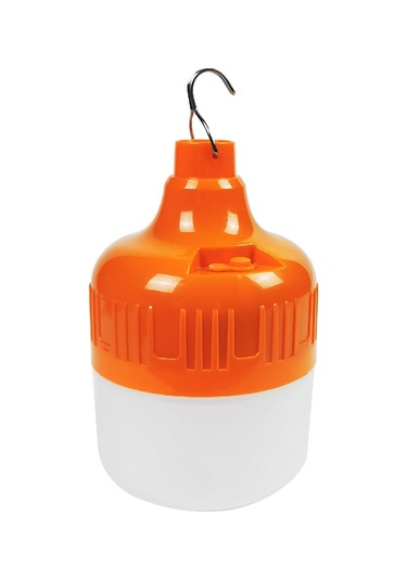 Sones Ab26 Usb Şarjlı Led Ampul Gece Pazarı Tezgah Işıkları Açık Hava Kamp Asılı Lamba, Güç: 300w Turuncu Çok Renkli