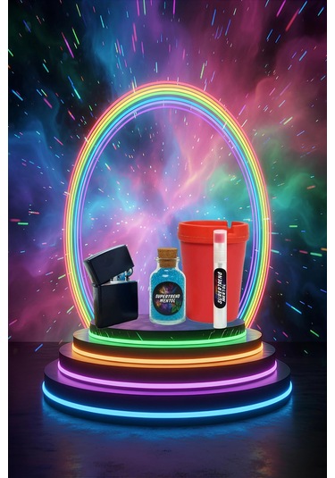 Mentol Topu 1000 Adet Mavi Mentol 1 Adet Apliaktör, Zippo Çakmak Ve Küllük Hediye Beyaz