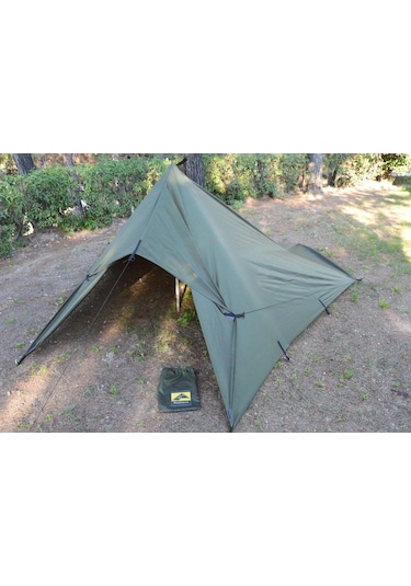 Bushlove Bushcraft Premium 4 Mevsim Tarp Tente 4 M x 3 M Çok Renkli