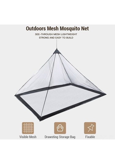 Padalink Hafif Seyahat Çadırı - Tek Kişilik Taşınabilir Sivrisinek Ağı 220x120x100cm Siyah