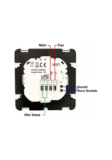 Alpsmart AS-880K Wi-Fi Akıllı Kablolu Oda Termostatı