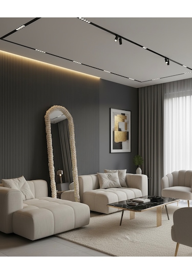 Gold Çerçeveli Papatyaların Büyüsüyle Buluşan "daisy Dreams" Boy Aynası Altın