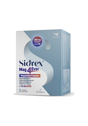 Sıdrex Mag4ever Magnezyum Ve Vitamin B6 İçeren Takviye Edici Gıda 60 Kapsul