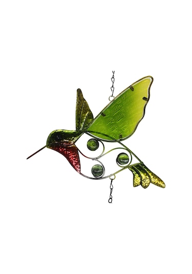 Kosona Çift Renkli Kuş Şekilli Metal Ve Cam Zil, Doğa Sesleriyle Ev Dekorasyonu, Stres Azaltıcı, Bahçe Balkon Hediyelik