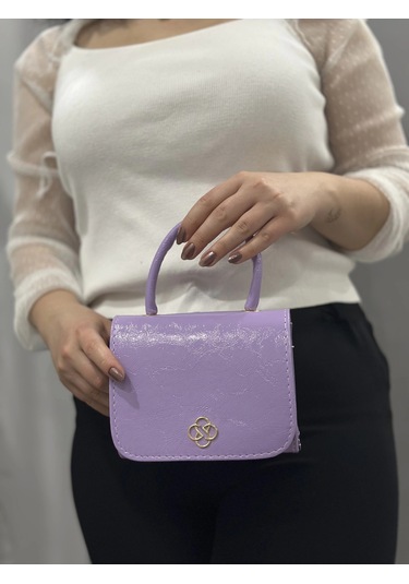 Biçomi Lila Cilt Krash Çanta Lila