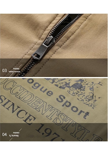 Sımıcg Sonbahar Erkek Ceket Büyük Beden Pamuklu Ceket Siyah