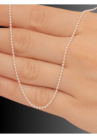 925 Ayar Gümüş Unisex Tırnak Makası Model Gümüş Top Zincir 1,5 Mm