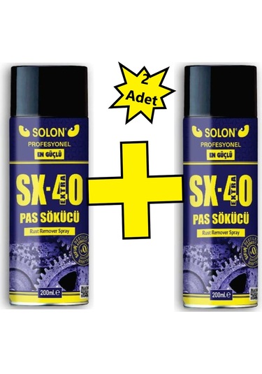 Solon Sx-40 Extra Güçlü Profesyonel Pas Sökücü Sprey 2 x 200 ML