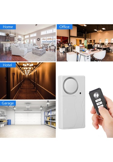Geeroyoo Ev Ve İşyeri Pencereler/kapılar İçin Kablosuz Kumandalı Alarm - Kolay Kurulum, 105db Yüksek Ses, 1 Yıllık Pil Ömrü, Çalınma Engelleme