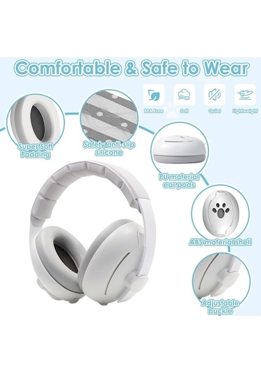 Didadodo 2'si 1 Arada Bebek Kulak Koruyucu Kulaklık, Gürültü Koruması Bebek Kulak Bariyeri, Gürültü Engelleyici