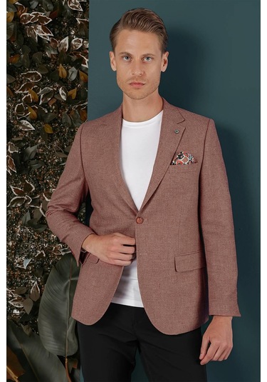 Efor C 656 Slim Fit Gül Kurusu Spor Ceket Gülkurusu
