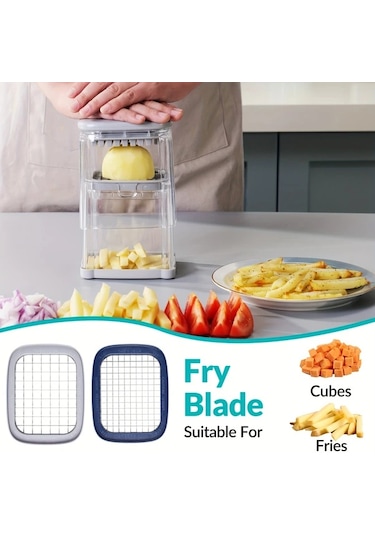 Dashanshop 1 Adet Green Patates Kesici 4 Bıçaklı Sebze Doğrayıcı Mutfak Aksesuarı Meyve Sebze Dilimleyici 1 Parça