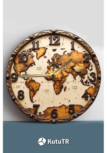 Sessiz Yuvarlak Ahşap Duvar Saati, Kuvars Hareketli 3d Görünümlü 2d Saat Sdw132 Renkli