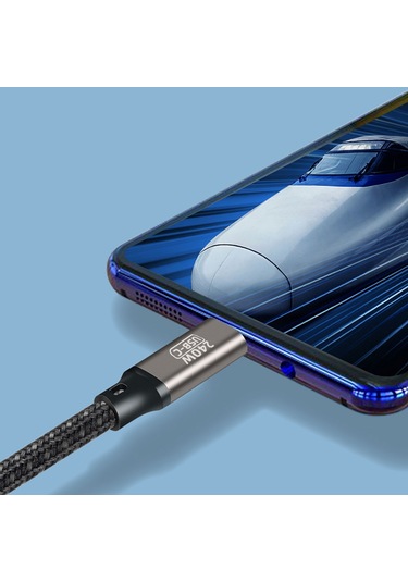 Siyah Qg02 Type-c To Type-c Pd3.1 Data Kablosu 240w 480mbps 3 Metre-zore