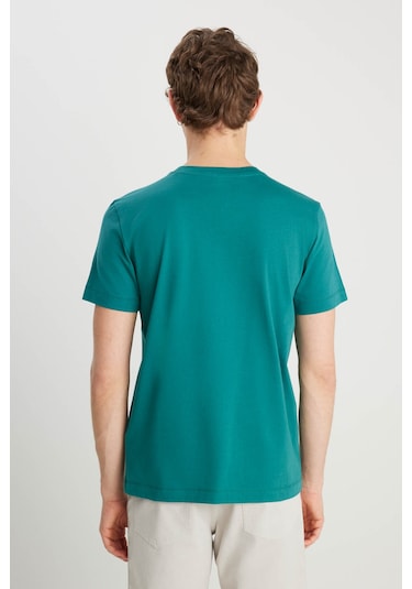 Wrangler Regular Fit Minimal Logo Yeşil Erkek T-shirt Mw70md3g26 Yeşil