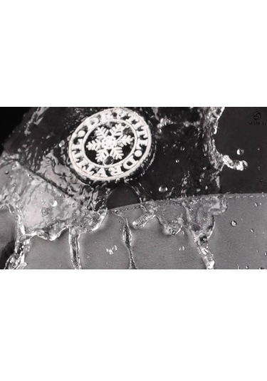 Kayak Sıcak Rüzgar Geçirmez Su Geçirmez Dokunmatik Ekran Eldiveni Gri Beyaz