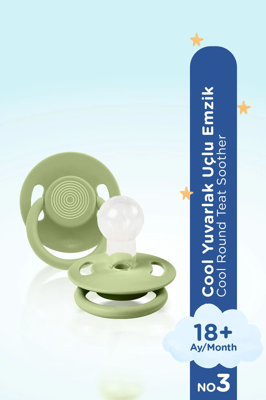 Cool Yuvarlak Uçlu Emzik No:3 Yeşil 18+ Ay