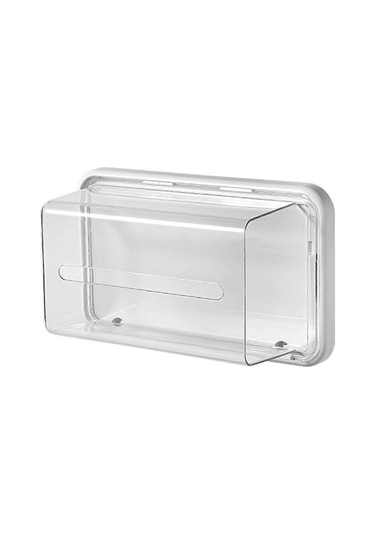 Çok İşlevli Mendil Kutusu, Benzersiz Mendil Kutusu, Düzenli Bir Ev Veya Restoran İçin Kağıt Saklama Tutucu, Beyaz.