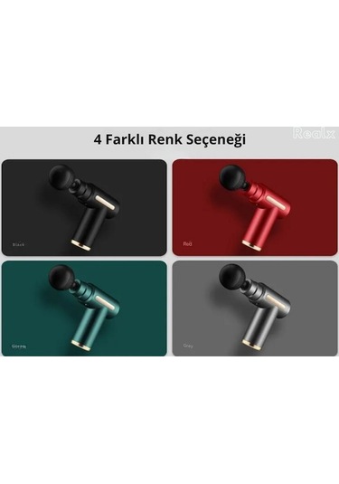 Tongxida 4 Başlıklı 6 Kademeli Titreşimli Şarjlı Mini Masaj Aleti - Kolay Kullanım İçin İdeal Gri